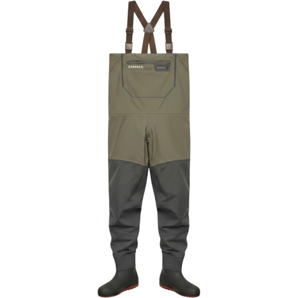 Simms Tributary Stockingfoot Chest Waders Mens M 9-11 Basalt 13615-1034-30
